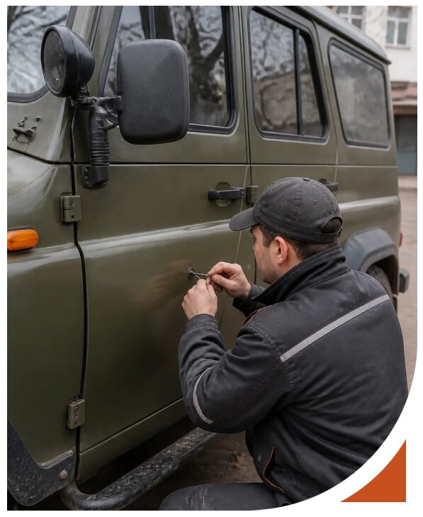 Профессиональное вскрытие автомобиля УАЗ без повреждений в Клине